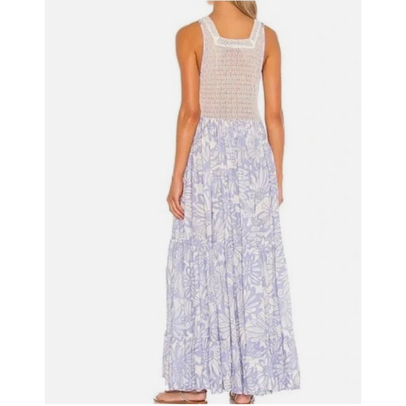 FREE PEOPLE Intimately Free Small Tiers For You Maxi Dress Cornflower Combo NWT - Picture 3 of 15